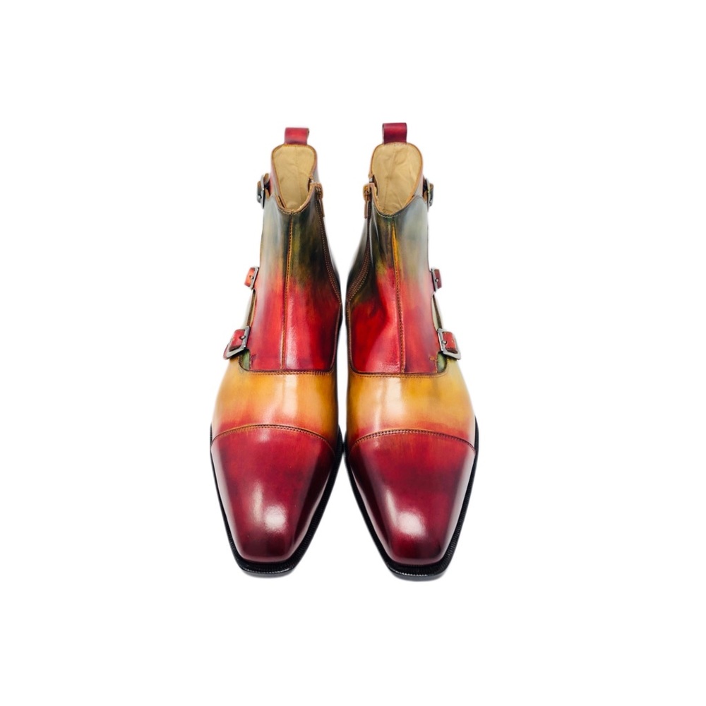 Men’s Triple Monk Strap Boots - Picture 3 of 5